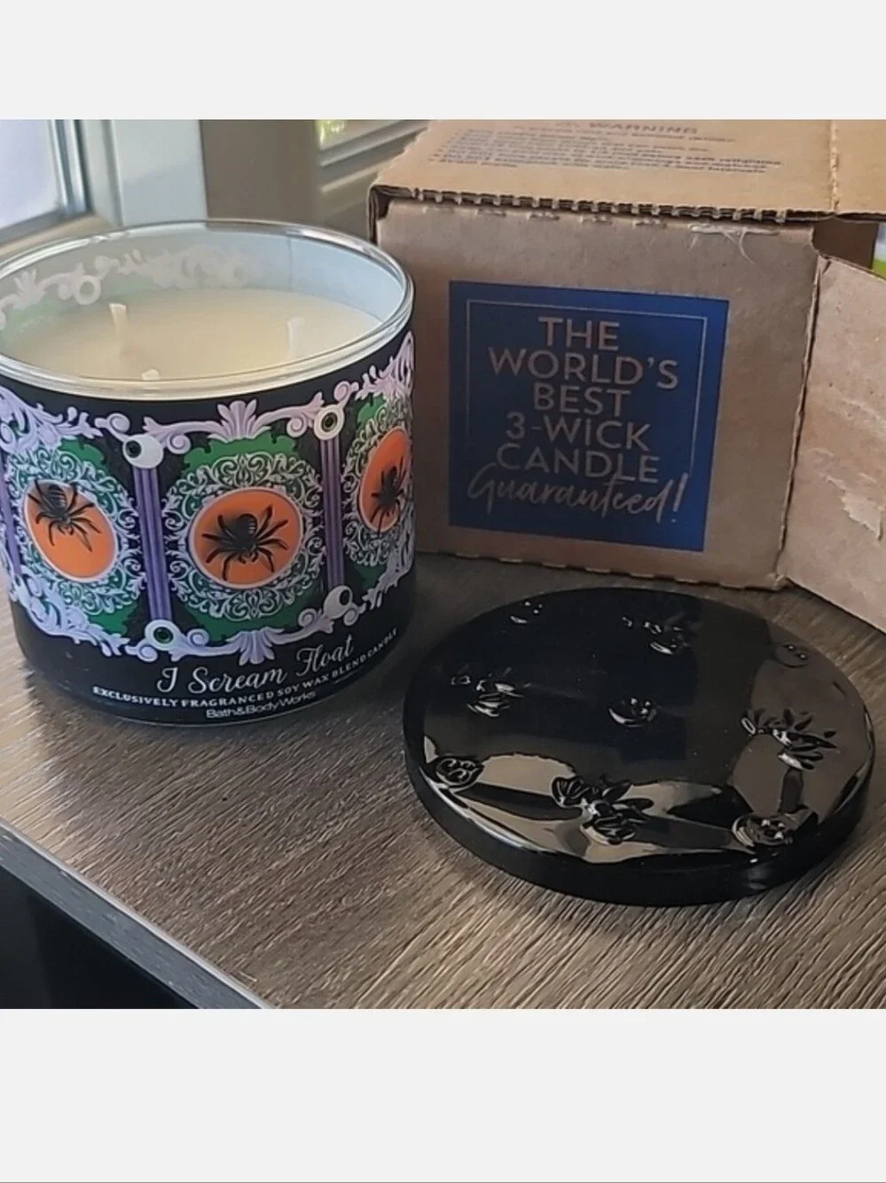 Bath And Body Works I SCREAM FLOAT 3 Wick Candle HALLOWEEN LIMITED EDITION